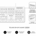 Tastatur mit Maus Subblim SUBKBC-CSSK02 Weiß Qwerty Spanisch QWERTY