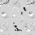 Nordijska navlaka Looney Tunes Looney BN Bijela black 260 x 240 cm