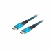 Kabel USB C Lanberg Blau 50 cm