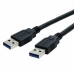 Cabo USB 3.0 A para USB A NANOCABLE 10.01.1002-BK Preto 2 m