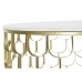 Postranný stolík DKD Home Decor 81 x 81 x 42 cm Zlatá Biela Plastické Mramorové Železo