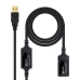 Cable Alargador USB NANOCABLE 10.01.0213 Negro 15 m