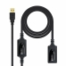 Câble Rallonge à USB NANOCABLE 10.01.0213 Noir 15 m