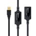 Cable Alargador USB NANOCABLE 10.01.0213 Negro 15 m