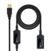 Kabel z rozgałęźnikiem USB NANOCABLE 10.01.0213 Czarny 15 m