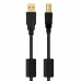 USB 2.0 A - USB B kaapeli NANOCABLE 10.01.1205 Musta 5 m