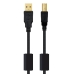 USB 2.0 A til USB B-kabel NANOCABLE 10.01.1205 Sort 5 m