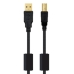 Cabo USB 2.0 A para USB B NANOCABLE 10.01.1205 Preto 5 m
