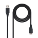 USB 3.0 A - Micro USB B kaapeli NANOCABLE 10.01.1102-BK Musta 2 m