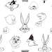 Nordický povlak Looney Tunes Looney B&W Bílý black 260 x 240 cm
