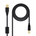 Cablu USB 2.0 A la USB B NANOCABLE 10.01.1203 Negru 3 m (1 Unități)