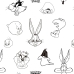 Κάλυψη παπλώματος Looney Tunes Looney B&W Λευκό black 240 x 220 cm