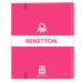 Gyűrűs iratgyűjtő Benetton Raspberry Fukszia (27 x 32 x 3.5 cm)