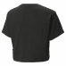 T-Shirt met Korte Mouwen voor kinderen Puma Logo Cropped  Zwart