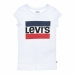 Kinder-T-Shirt met Korte Mouwen Levi's Sportswea Wit