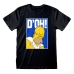 Unisex Kortærmet T-shirt The Simpsons Doh Sort