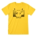 Lühikeste varrukatega T-särk, meeste ja naiste Pokémon Pikachu Katakana Kollane