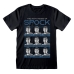 Uniseksiniai marškinėliai su trumpomis rankovėmis Star Trek Many Mood Of Spock Juoda