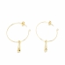 Ladies' Earrings Shabama Agulla Brass gold-plated 3,5 cm