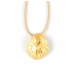Γυναικεία Κολιέ Shabama Calobra Cool Ορείχαλκος Λουσμένο σε χρυσή λάμψη Νάιλον Μπεζ 1 m