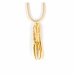 Női nyaklánc Shabama Tuent Cool Sárgaréz Arany villanásban fürödve Nylon Bézs szín 1 m