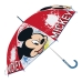 Paraply Mickey Mouse Happy smiles Rød Blå (Ø 80 cm)