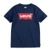 Børne Kortærmet T-shirt Levi's Batwing Mørkeblå Unisex