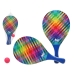 Пляжные лопатки с мячом Разноцветный 38 x 20 x 0,6 cm