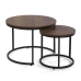 Zestaw 2 stołów Versa Metal Drewno MDF 60 x 45 x 60 cm (2 Sztuk)