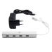 HUB USB Woxter PE26-142 Biały Srebrzysty Aluminium (1 Sztuk)