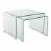 Set van 2 tafels DKD Home Decor Transparant 48 x 45 x 31,5 cm