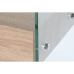 konzole DKD Home Decor Transparentní Světle hnědá Sklo Dřevo MDF 120 x 35 x 80 cm