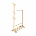 Coat Stand with Wheels Confortime Natural Bamboo 100 x 35 x 170 cm