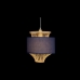 Stropna svjetiljka DKD Home Decor Crna Poliester Bambus 220 V 50 W (40 x 40 x 52 cm)