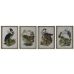 Maľba DKD Home Decor Vtáky Orientálny 45 x 3 x 60 cm (4 kusov)