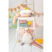 Cushion Crochetts White Grey Pink Rabbit 24 x 34 x 9 cm
