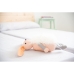 Cushion Crochetts White Grey Pink Rabbit 24 x 34 x 9 cm