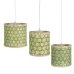 Lampa Sufitowa 32 x 32 x 29 cm Naturalny Kolor Zielony Bambus 220 V 40 W (3 Sztuk)