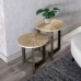Side table Beige Bamboo 40 x 40 x 45 cm MDF Wood
