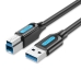 Cablu USB Vention COOBH Negru 2 m (1 Unități)