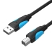 USB Cable Vention VAS-A16-B300 Black 3 m (1 Unit)