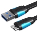 USB Kabelis Vention VAS-A12-B100 1 m Melns (1 gb.)