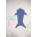 Manta Crochetts Manta Azul Tubarão 60 x 90 x 2 cm