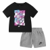 Sportoutfit voor kinderen Nike Nsw Add Ft Zwart Grijs 2 Onderdelen