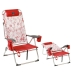 Paplūdimio kėdė Raudona 108 x 47 x 30 cm