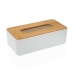 Boîte à mouchoirs Versa Bambou polypropylène 13,1 x 8,6 x 26,1 cm Blanc