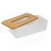 Lommetørklæde eller tørklæde kasse Versa Bambus polypropylen 13,1 x 8,6 x 26,1 cm Hvid