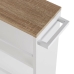 Küchenwagen Versa Weiß Metall Holz MDF 15 x 79 x 50 cm