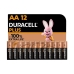 Alkaliske batteri DURACELL Plus 1,5 V LR06 (12 enheter)