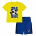 Ensemble de Sport pour Enfants Nike Df Icon  Jaune Bleu Multicouleur 2 Pièces